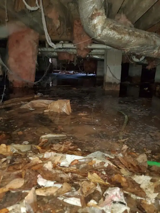 Crawl space flood assessment for Commercial Water Damage Restoration in Oceola